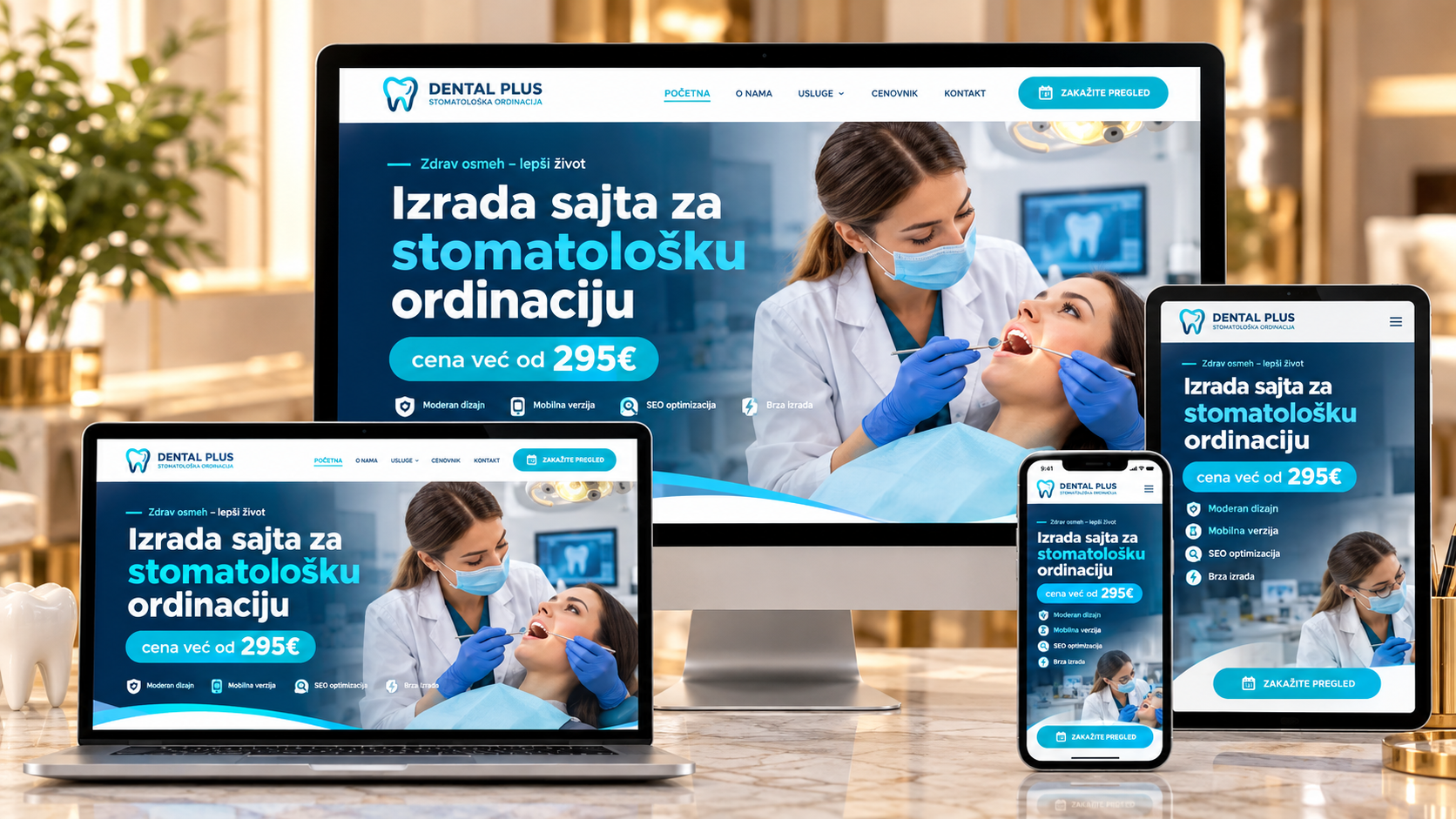 Izrada sajta za stomatološku ordinaciju od 295€ – EUPROWEB