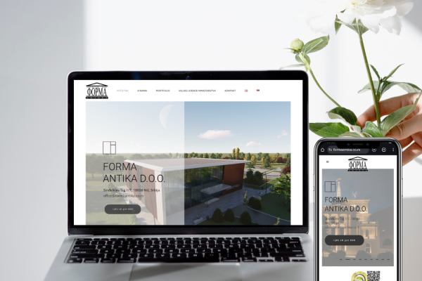 Izrada sajta za kompaniju Inženjerski i arhitektonski biro Forma Antika d.o.o.